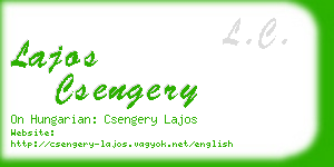 lajos csengery business card